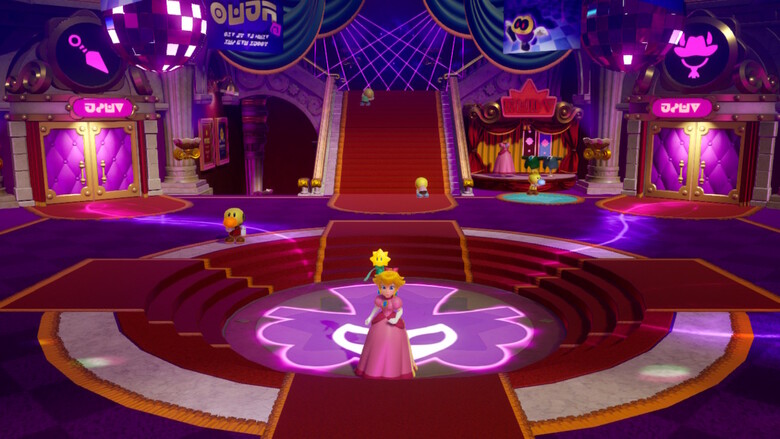 The theatre is your hub world, with each "play" behind a different door