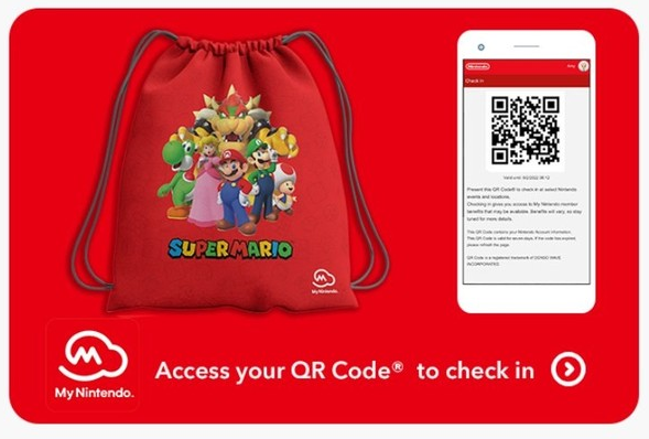 Mario drawstring bags to be given away at Play Nintendo Tour